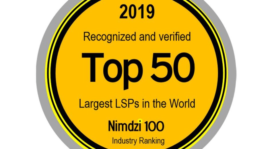 We are in the Nimdzi 100 ranking of the largest Language Services Providers in the world