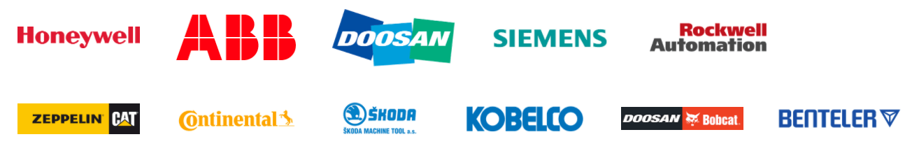 Translation clients testimonials - honeywell, abb, doosan, siemens, rockwell automation, zeppelin cat, continental, skoda, kobelco, doosan, bobcat, benteler
