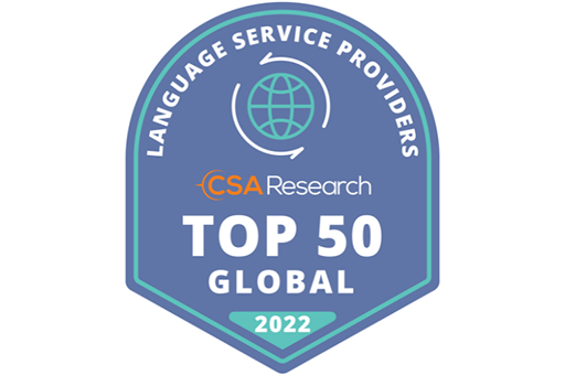 Csa 20222 | translations, localizations & interpreting | skrivanek Csa 2022 top 50